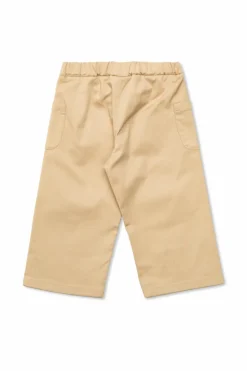 Fendi Kids beżowy Bawełniane spodnie z kieszeniami