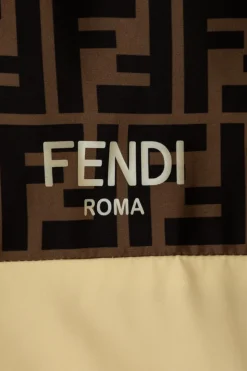 Fendi Kids beżowy Kurtka z kapturem