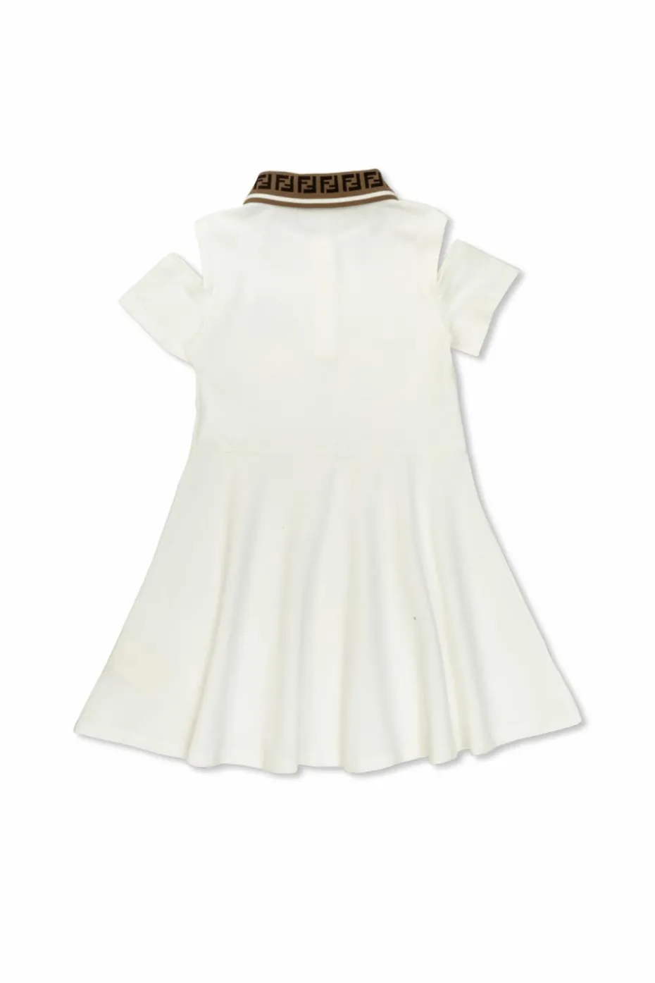 Fendi Kids BIAŁY Bawełniana sukienka typu polo