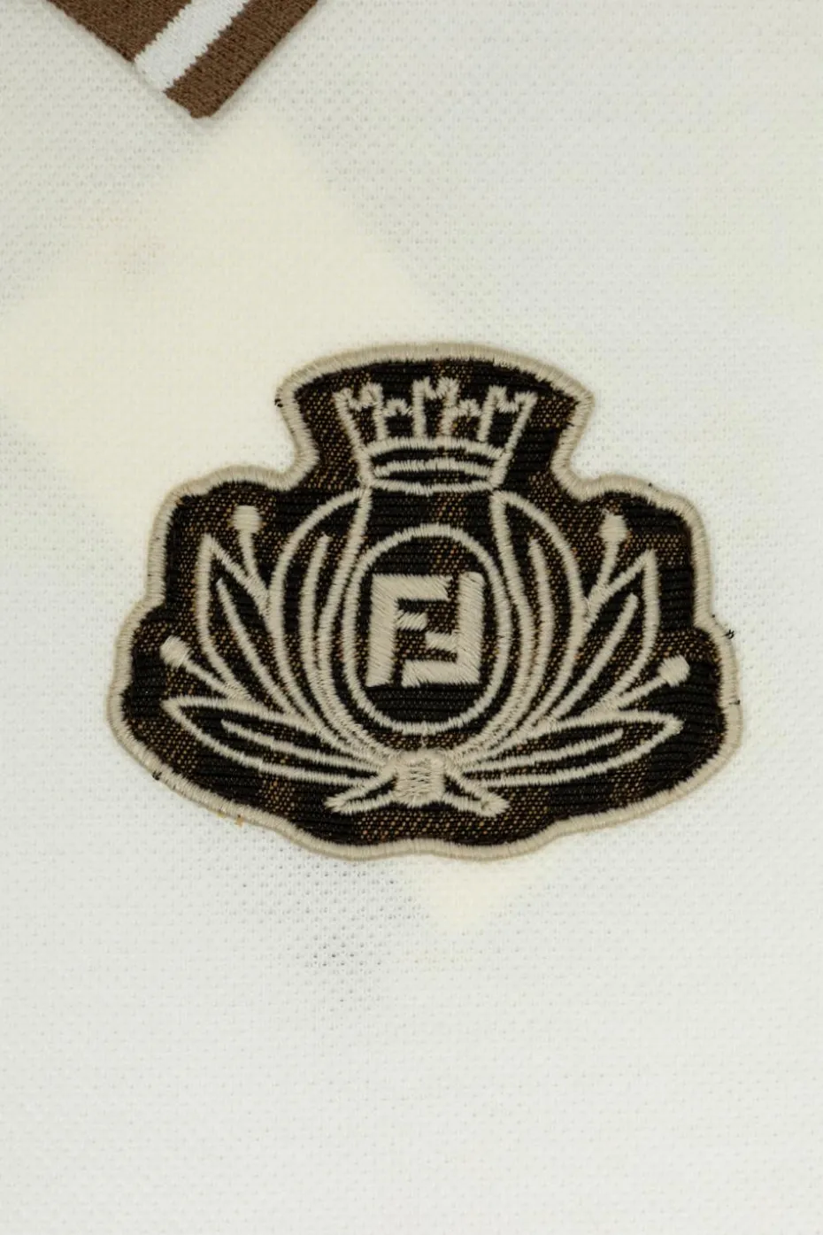 Fendi Kids BIAŁY Bawełniana sukienka typu polo