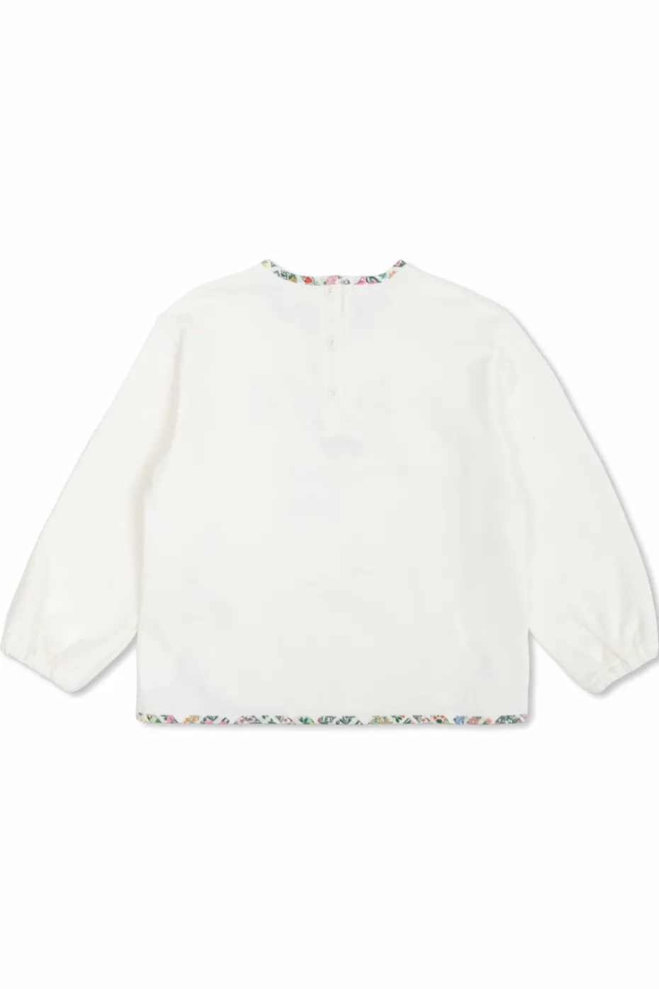 Fendi Kids BIAŁY Bluza z logo i motywem kwiatowym