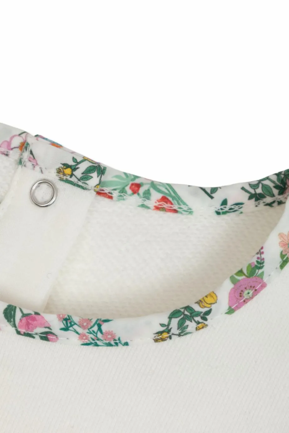 Fendi Kids BIAŁY Bluza z logo i motywem kwiatowym