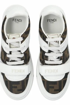 Fendi Kids BIAŁY Buty sportowe z logo