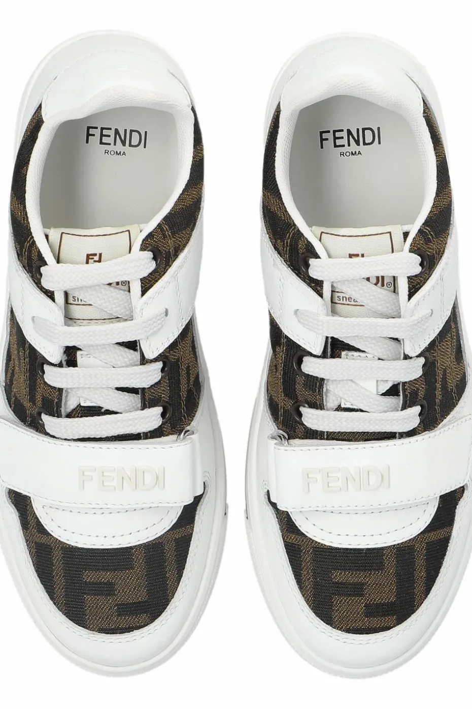 Fendi Kids BIAŁY Buty sportowe z logo