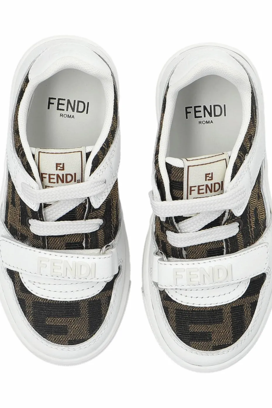 Fendi Kids BIAŁY Buty sportowe z logo