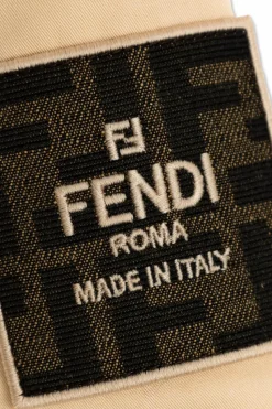 Fendi Kids BIAŁY Spodnie dresowe z kieszenią