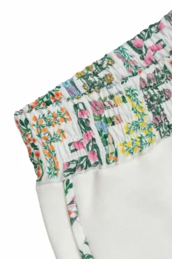Fendi Kids BIAŁY Spodnie dresowe z motywem kwiatowym