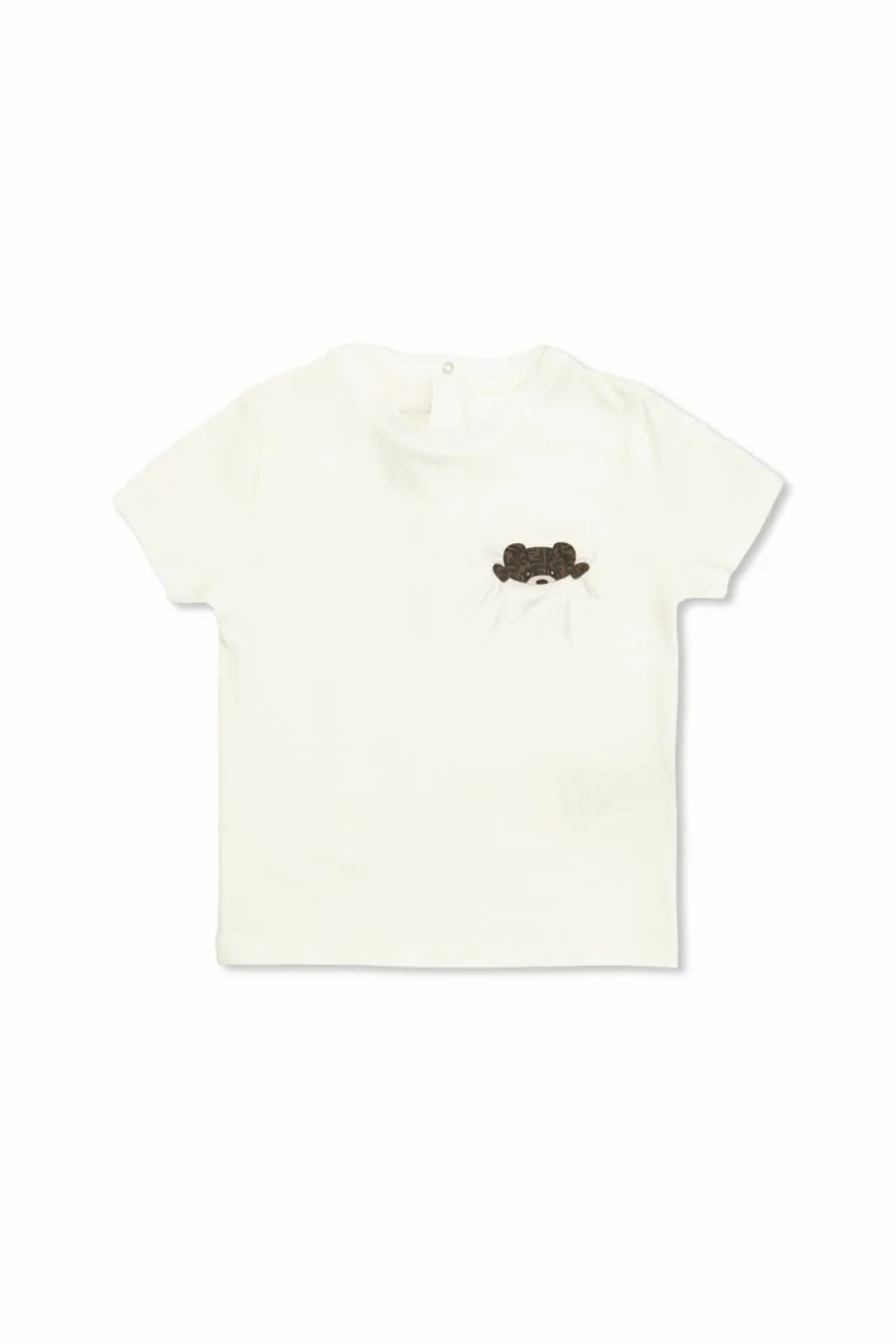 Fendi Kids BIAŁY T-shirt z nadrukiem