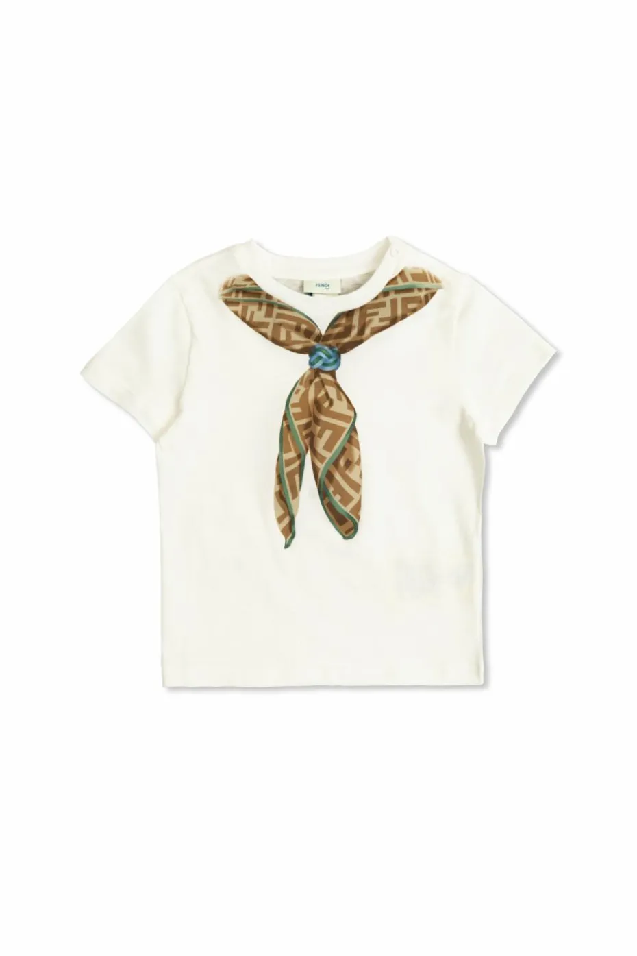 Fendi Kids BIAŁY T-shirt z nadrukiem