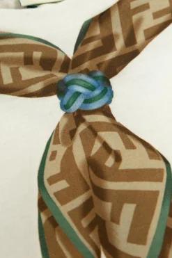 Fendi Kids BIAŁY T-shirt z nadrukiem
