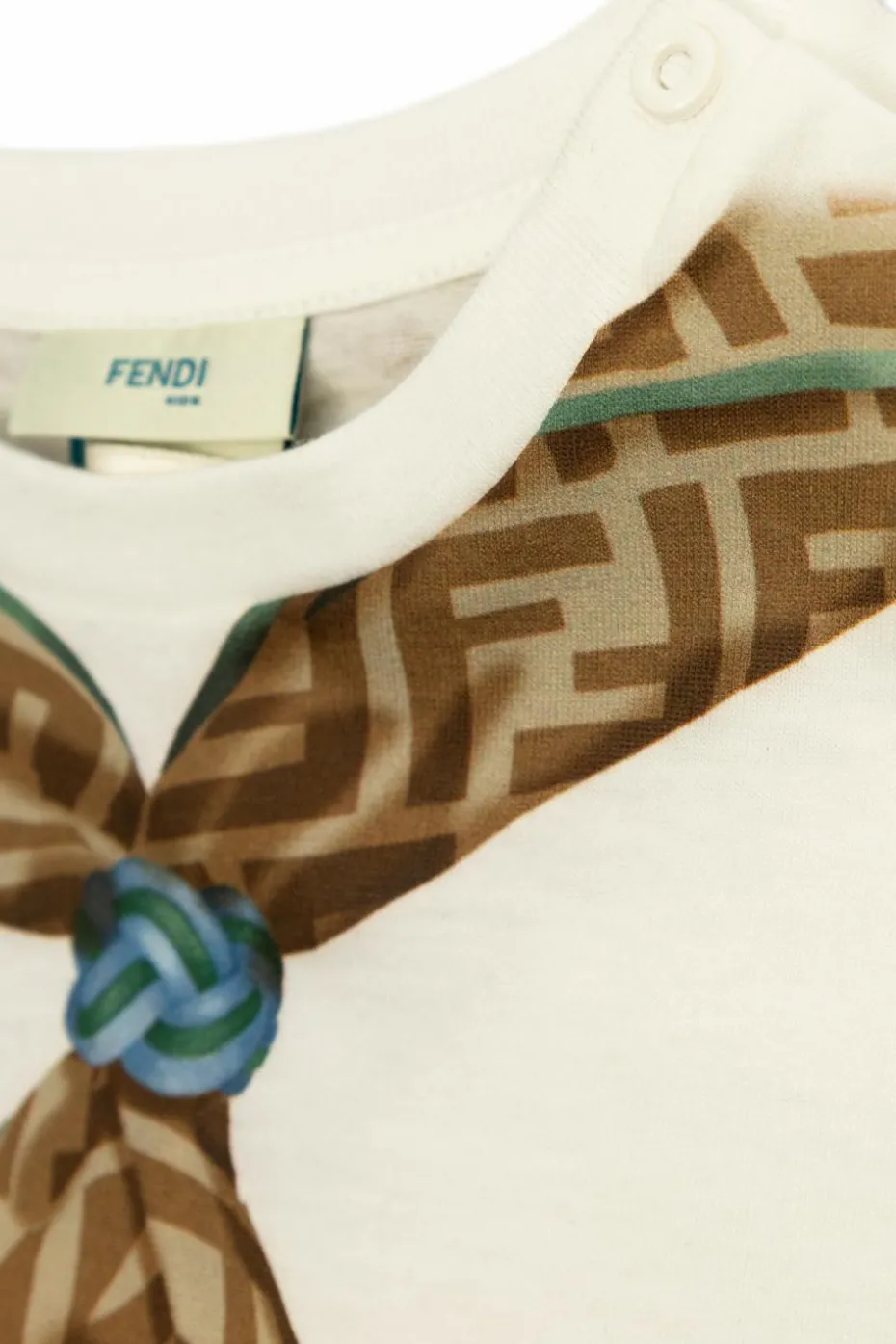 Fendi Kids BIAŁY T-shirt z nadrukiem