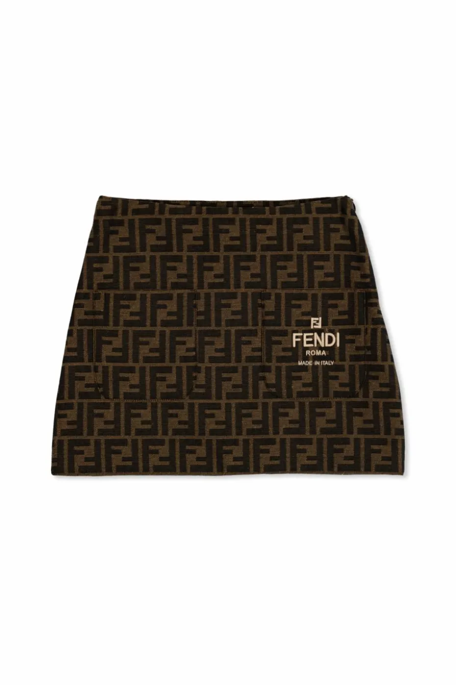 Fendi Kids BRĄZOWY Spódnica z monogramem