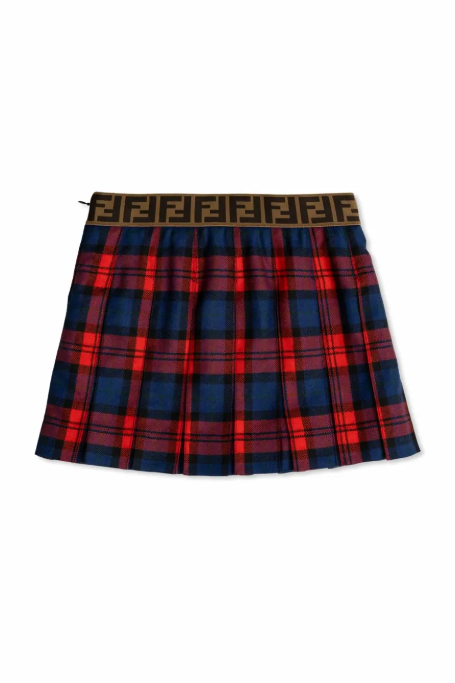 Fendi Kids CZERWONY Spódnica ze wzorem w kratę