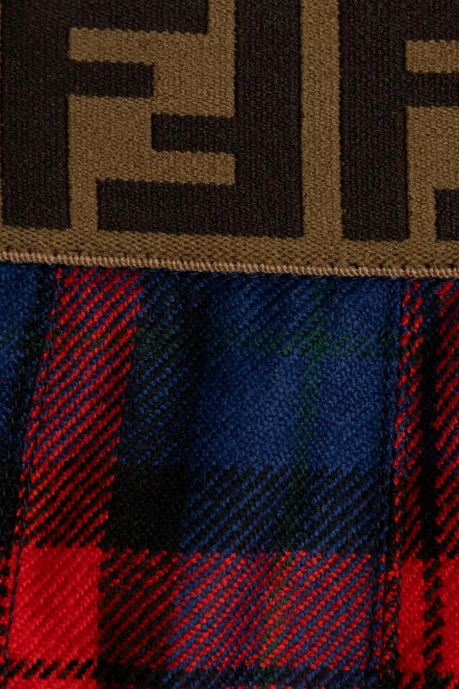 Fendi Kids CZERWONY Spódnica ze wzorem w kratę