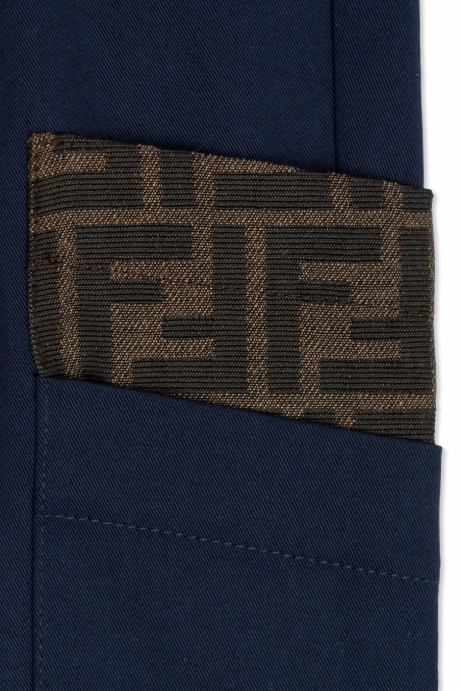 Fendi Kids GRANATOWY Bawełniane spodnie