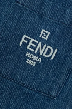 Fendi Kids GRANATOWY Jeansowa koszula