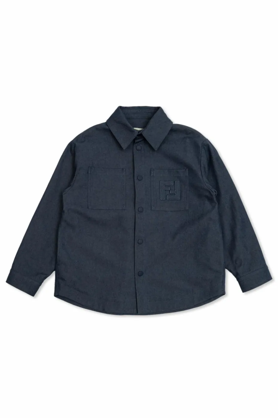 Fendi Kids GRANATOWY Koszula z kieszeniami