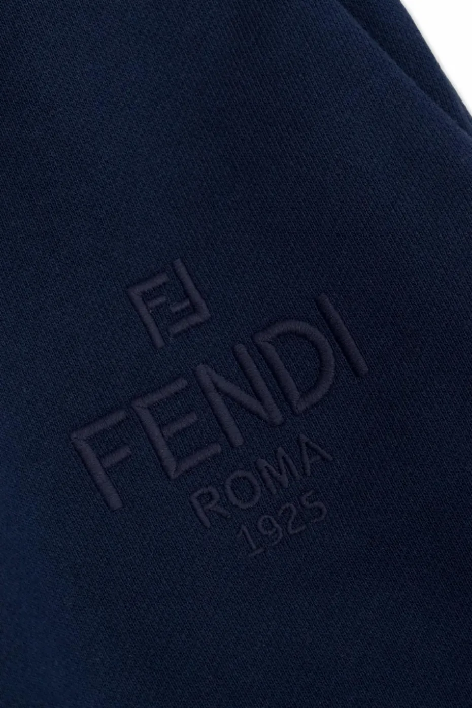 Fendi Kids GRANATOWY Spodnie dresowe z wyszytym logo