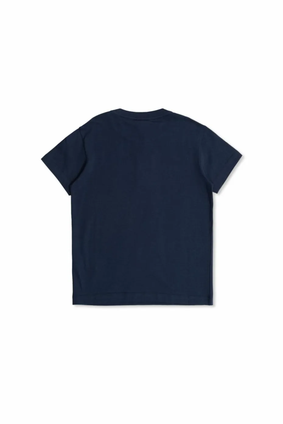 Fendi Kids GRANATOWY T-shirt z kolorowo nadrukowanym logo