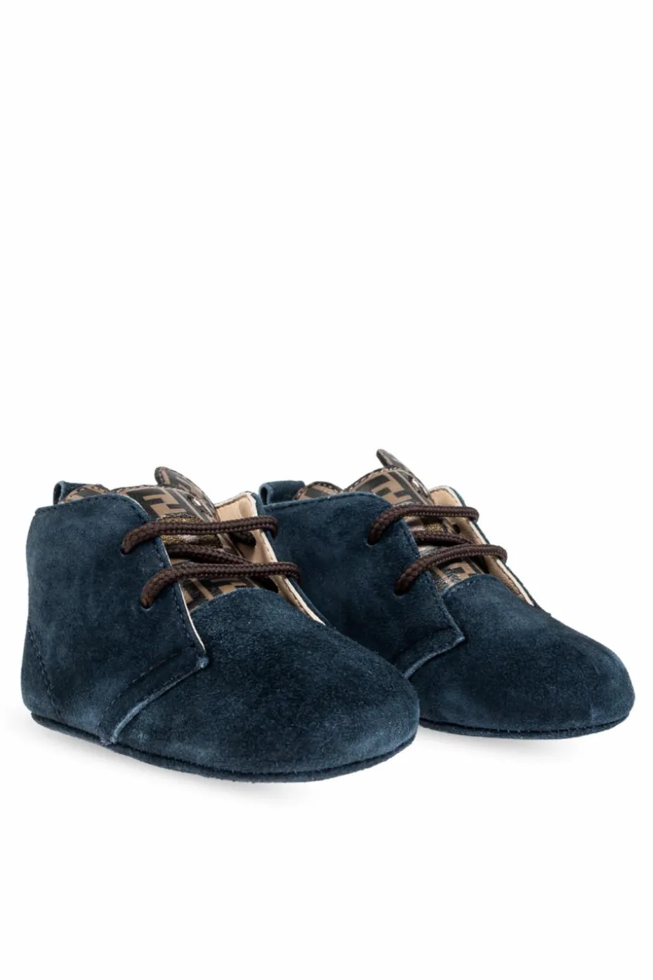 Fendi Kids GRANATOWY Zamszowe buty