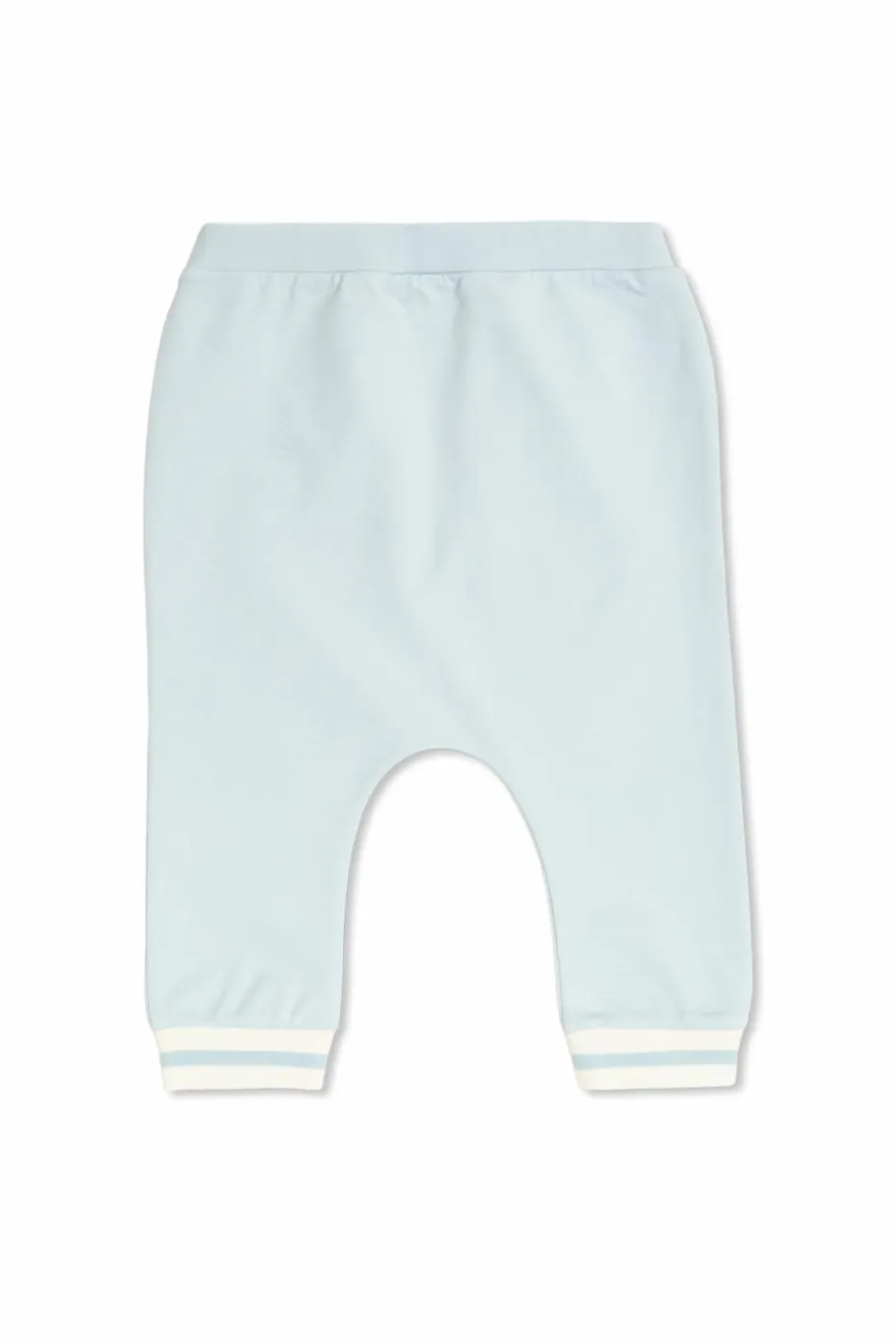 Fendi Kids jasnoniebieski Bawełniane spodnie z wyszytym logo