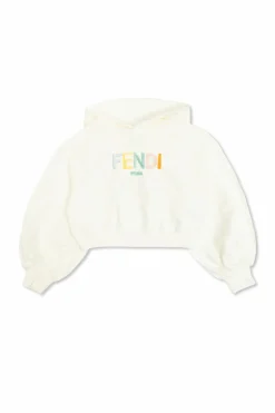 Fendi Kids kremowy Bluza z logo