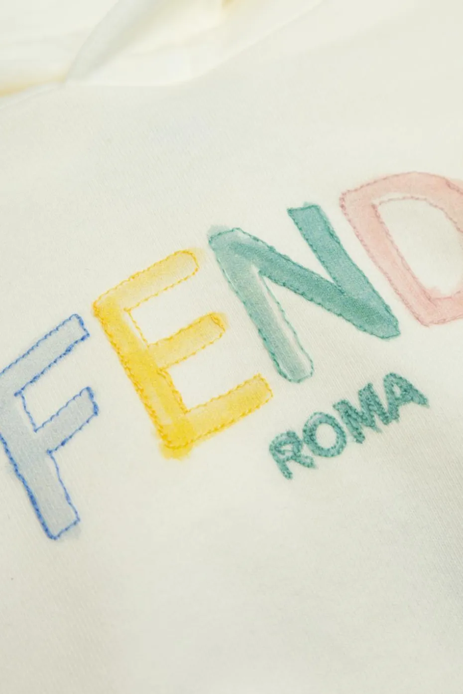 Fendi Kids kremowy Bluza z logo