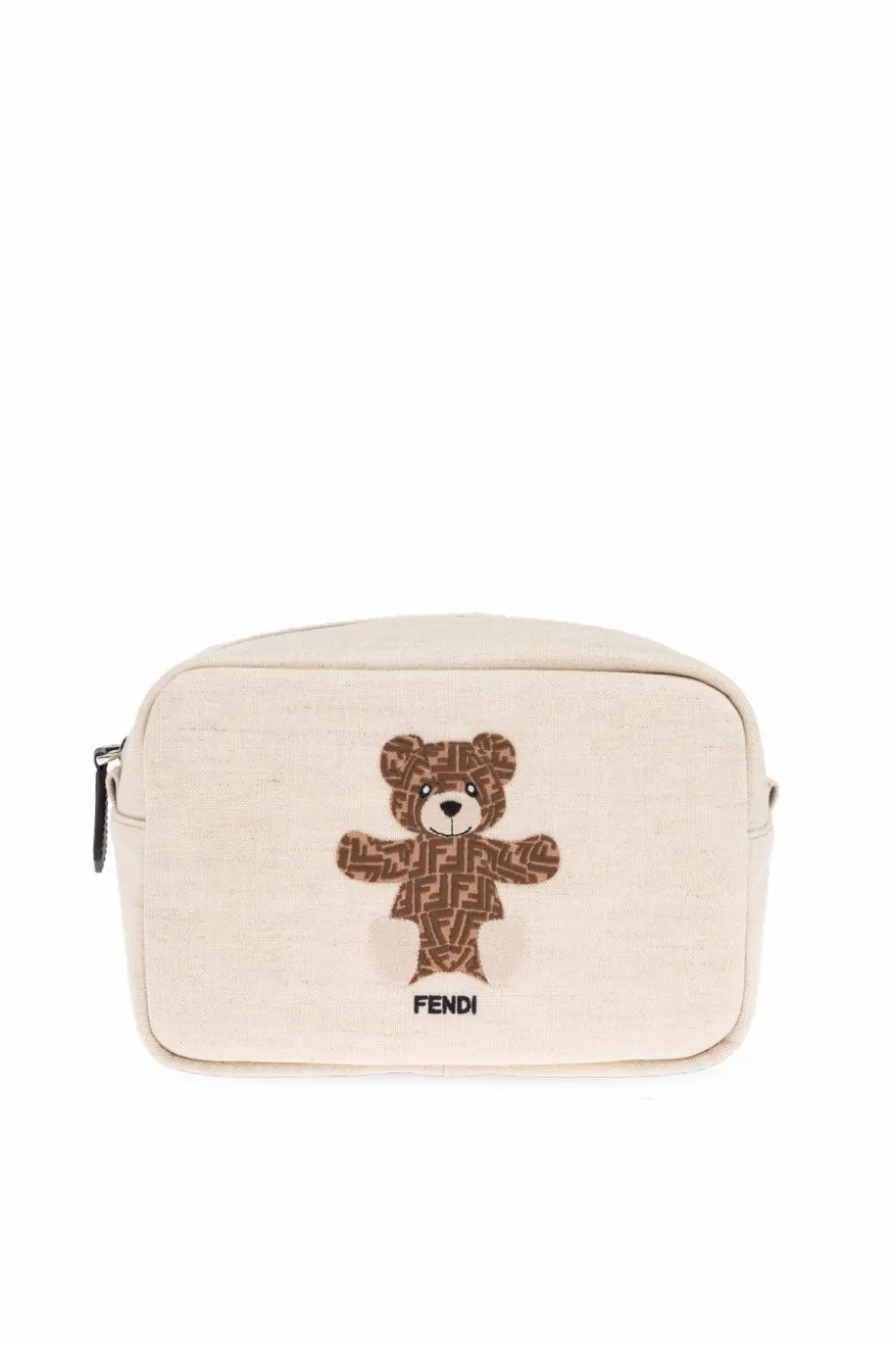 Fendi Kids kremowy Kosmetyczka z logo