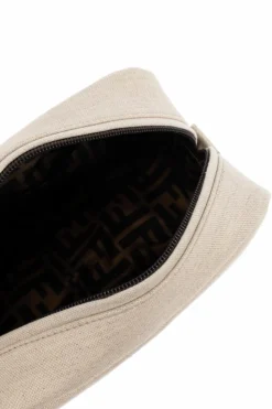 Fendi Kids kremowy Kosmetyczka z logo