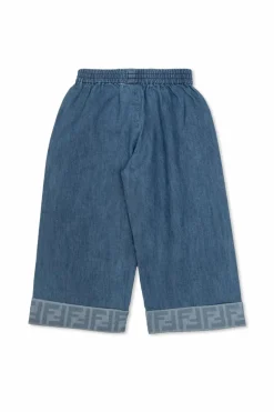 Fendi Kids NIEBIESKI Jeansy z zawijanymi nogawkami