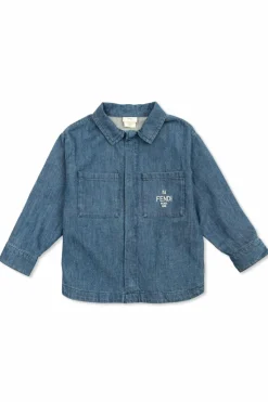Fendi Kids NIEBIESKI Jeansowa koszula