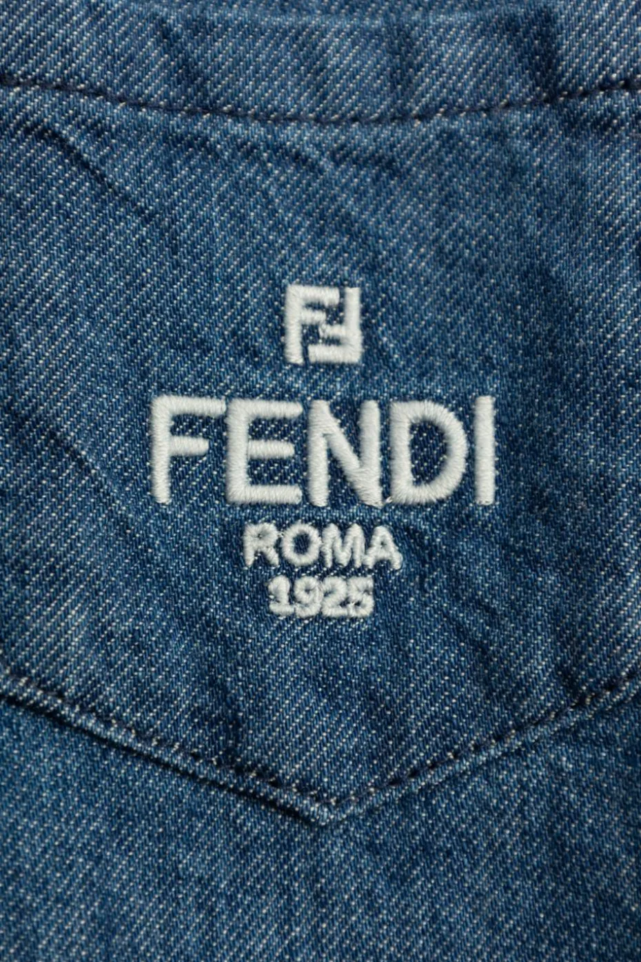 Fendi Kids NIEBIESKI Jeansowa sukienka