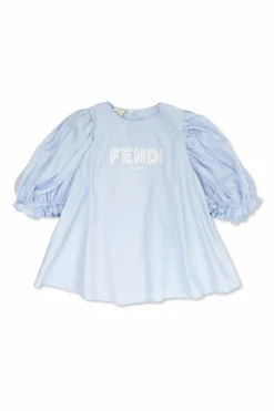 Fendi Kids NIEBIESKI Top z wyszytym logo