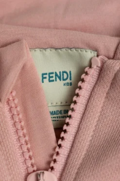 Fendi Kids RÓŻOWY Bluza z kapturem