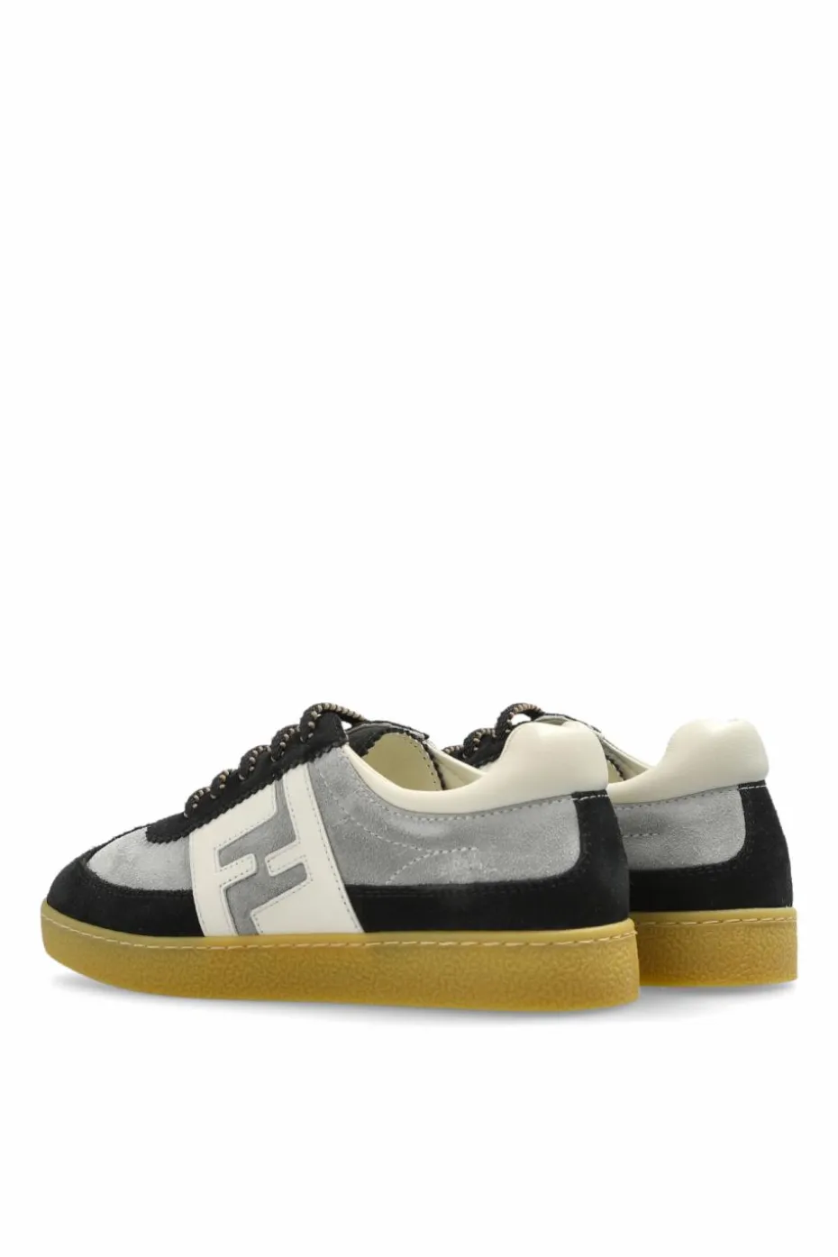 Fendi Kids SZARY Zamszowe buty sportowe