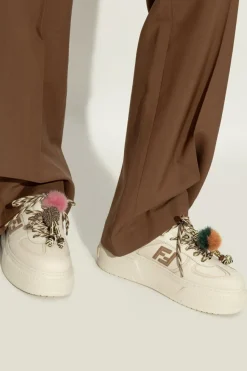 Fendi kremowy Buty sportowe `Match` na platformie