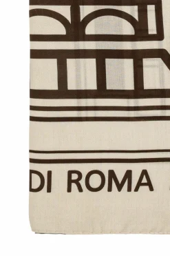 Fendi kremowy Chusta z logo