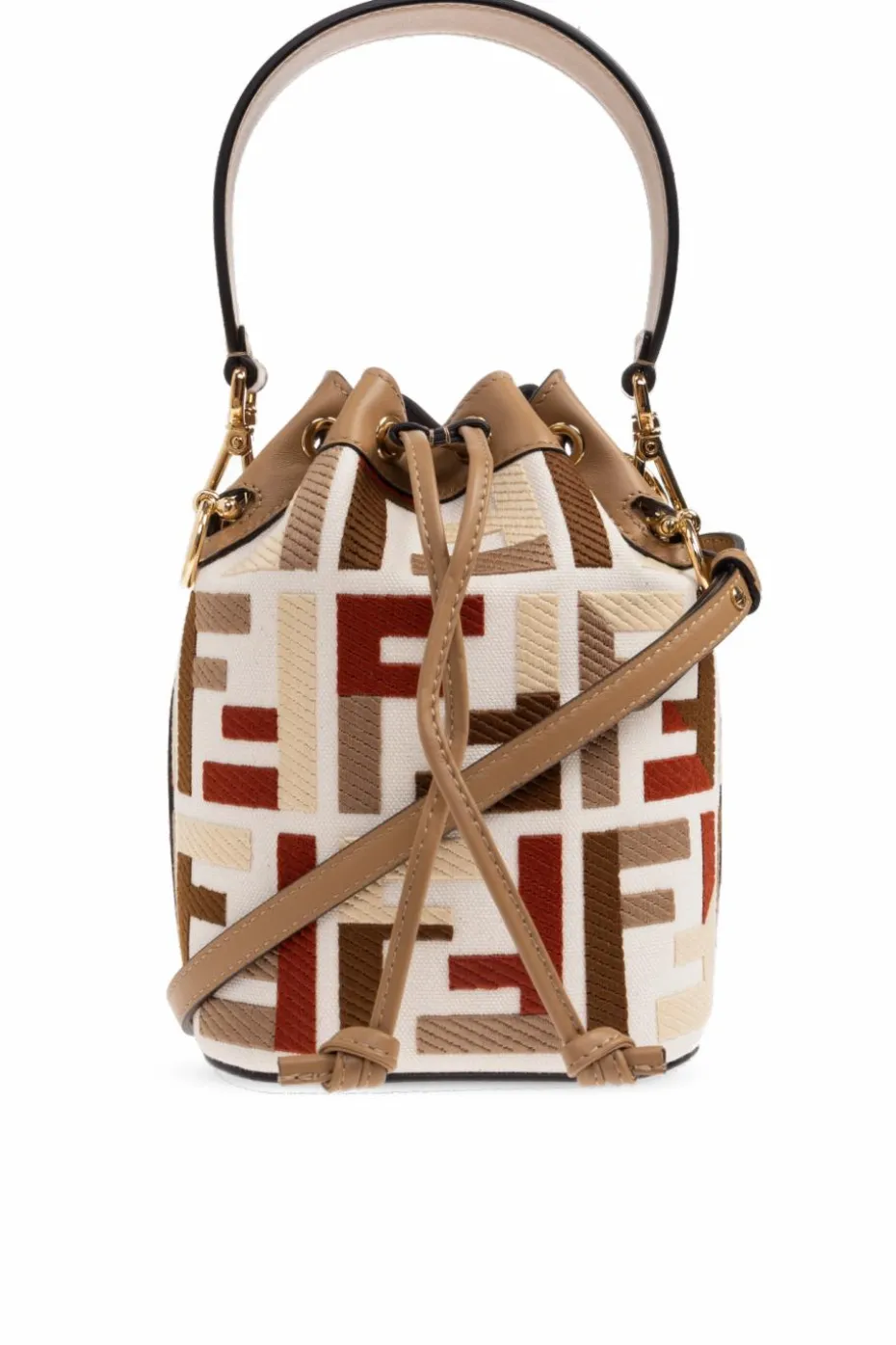 Fendi kremowy Torba do ręki `Mon Tresor` typu `bucket`