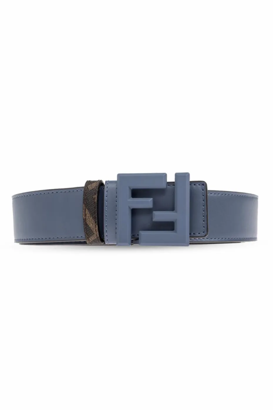Fendi NIEBIESKI Dwustronny pasek