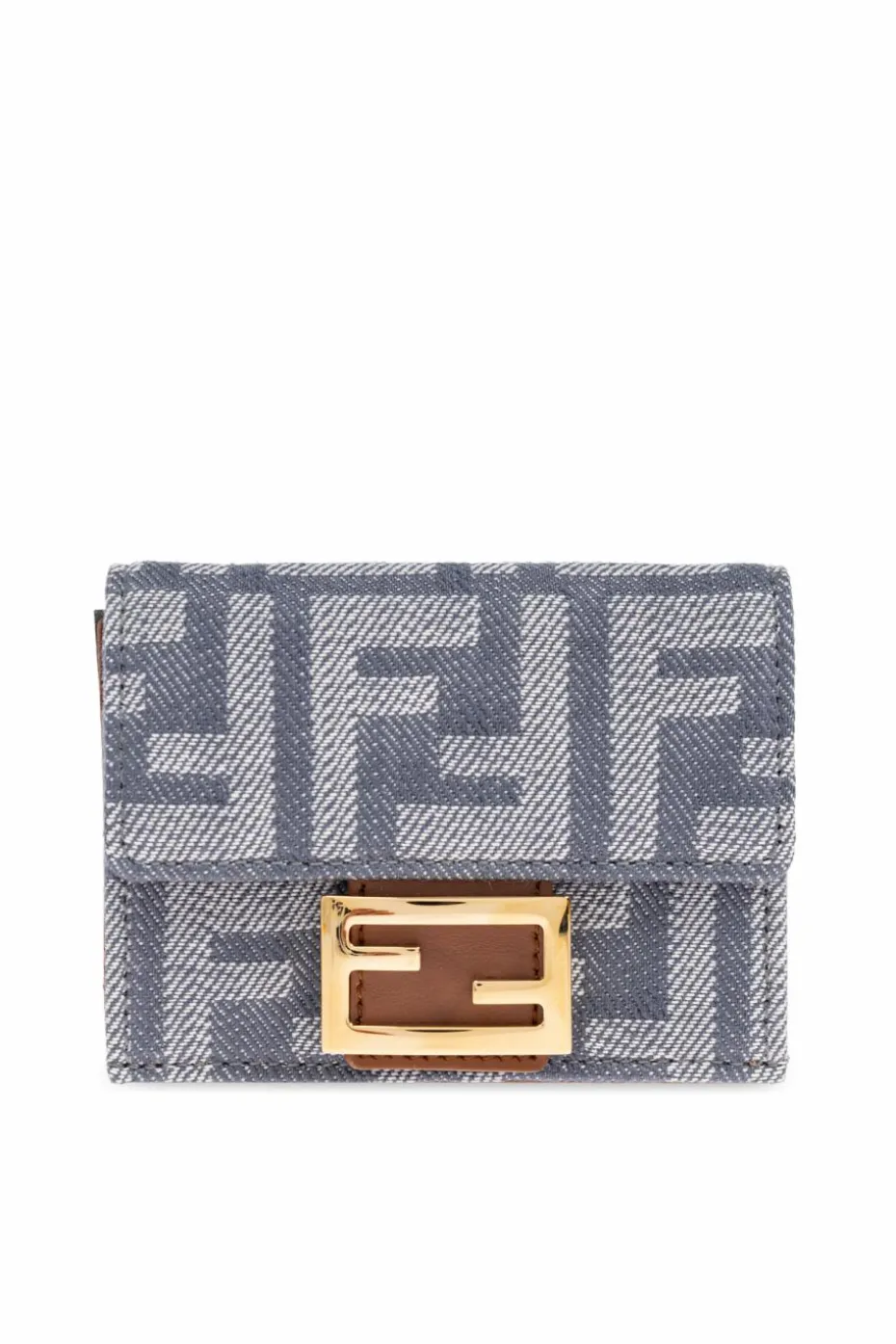Fendi NIEBIESKI Portfel z log