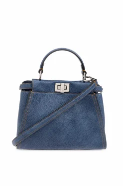 Fendi NIEBIESKI Torba do ręki `Peekaboo Mini`