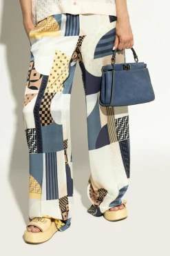 Fendi NIEBIESKI Torba do ręki `Peekaboo Mini`