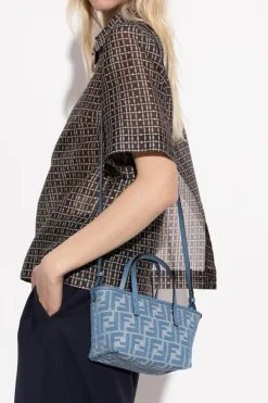 Fendi NIEBIESKI Torba do ręki `Roll Mini`