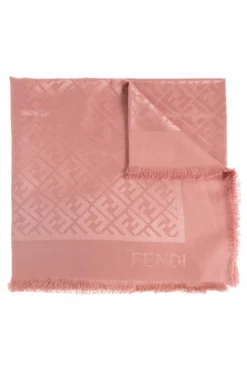 Fendi RÓŻOWY Chusta z monogramem