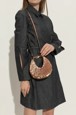 Fendi RÓŻOWY Torba na ramię `Fendigraphy Mini`