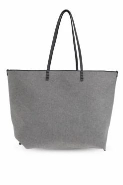Fendi SZARY Dwustronna torba ‘Roll Large’ typu ‘shopper’
