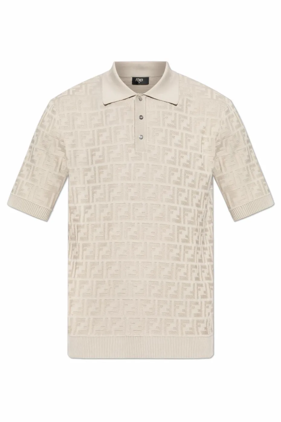 Fendi SZARY Polo z monogramem