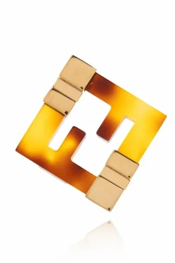 Fendi ŻÓŁTY Kolczyki w kształcie logo
