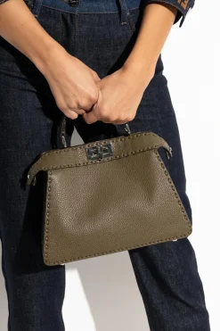 Fendi ZIELONY Torba na ramię `Small Peekaboo`
