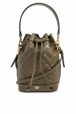 Fendi ZIELONY Torba na ramię `Mon Tresor` typu `bucket`